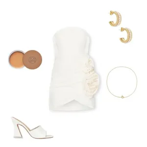 NBD Alyna Mini Dress in Ivory Medium New Womens Strapless Cocktail thumbnail 11