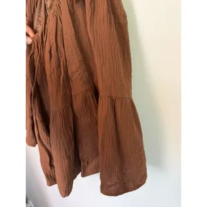 IYF Brown Sleeveless 100% Cotton Mini Dress Lined Festival Concert S NWT thumbnail 3