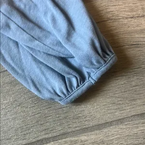 We The Free Blue Relaxed 3/4 Sleeve Blouse with Mandarin Collar thumbnail 7