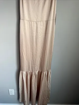 NEW Reformation Nasha Satin Maxi Dress Grand Cru Champagne Satin Cocktail 6 thumbnail 5