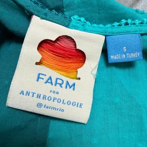 Anthropologie Farm Rio Colorblock Wrap V-Neck Blouse Abstract Geometric Small thumbnail 6