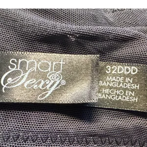 Smart & Sexy Mesh Collection Underwire Bra‎ Black 32DDD SA1389 thumbnail 3
