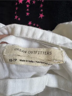Urban outfitters White Button-Front Linen Mini Sundress thumbnail 5
