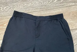 A New Day Sz M Navy Blue Shorts Eladtic Back Cute & Comfy thumbnail 4