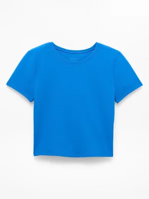 New Athleta S Transcend Open Back Tee Breaker Blue Small Regular thumbnail 6