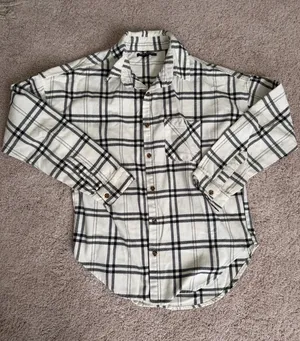 Brandy Melville Checkered Button Down Top thumbnail 1