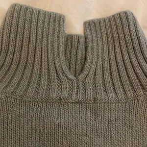 Oversized High Neck Turtleneck Woven Sweater in Blue/Gray - Size S Small thumbnail 6