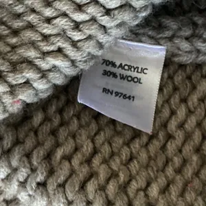 J. Jill Beaded Studded Neckline Cardigan Sweater Beige Wool Blend Large thumbnail 5