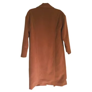 Greylin Anthropologie Brushed Wool Long OverCoat Womens XS Brown Quiet Luxury thumbnail 4