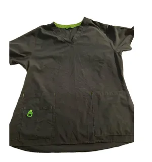 Carhartt Force Scrub Top Women's Navy blue with green Size Large thumbnail 1