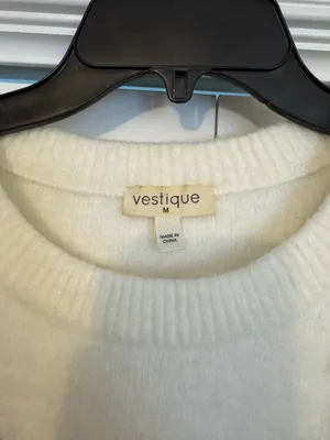 Vestique button black and white striped sweater thumbnail 5
