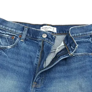 Abercrombie & Fitch The Mom Short High Rise Blue Denim Mom Shorts Size 28 thumbnail 2