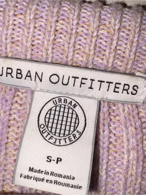 Urban Outfitters Ribbed Knit Cropped Sweater Lilac Size Small thumbnail 3