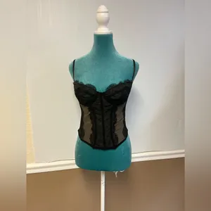 Urban Outfitters Out From Under Modern Love Corset‎ – Black, Size L, EUC thumbnail 4