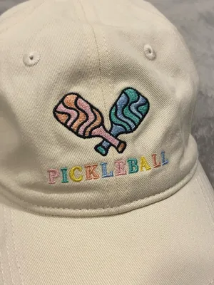 Embroidered Pickleball Hat Tan thumbnail 2