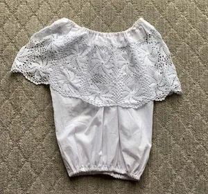 Mexican off the shoulder topChest 21” peasant top beach folkloric vacation thumbnail 2