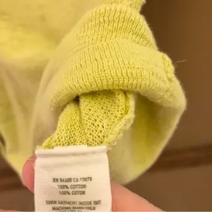 Aerie Button Front Short Sleeve V Neck Light‎ cardigan Neon Green Yellow XS thumbnail 4