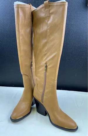 Franco Sarto Women's Camel Stretch Tall Boots/Shoes Heels 4" Size 9M SKU 5163 thumbnail 1