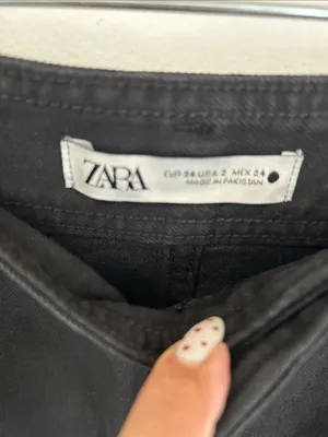 Zara Marine Straight Jeans Black thumbnail 5