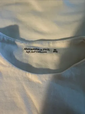 Abercrombie & Fitch White Short-Sleeve Ribbed Bodysuit thumbnail 2