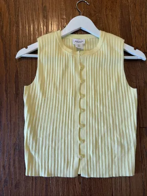 Song of Style Amiee Song butter yellow button front tank sml thumbnail 5