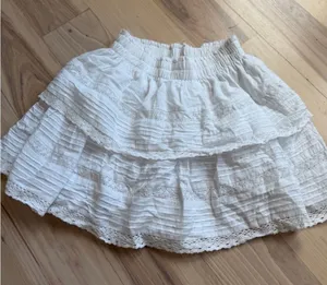 White Tiered Lace Mini Skirt thumbnail 1