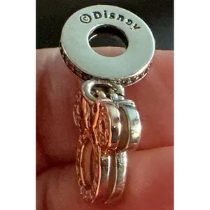Pandora Disney Minnie Mouse Mom Double Dangle Charm 782615C01 S925 thumbnail 2