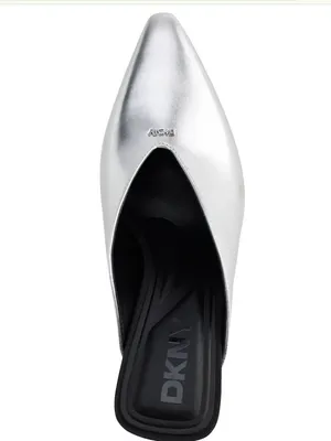 NEW $139 DKNY Cadena Mule 9 M, SILVER Slip on thumbnail 7