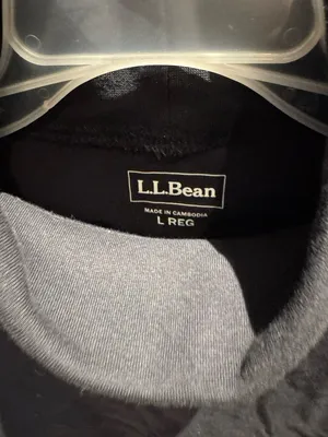 L.L. Bean Black Women's Turtleneck Top Size L thumbnail 2