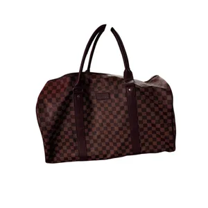 Benoss Milan Brown Checkered Weekender Duffel Travel Bag thumbnail 7