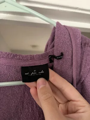 Urban Outfitters Lavender Terry Hooded Cardigan thumbnail 3