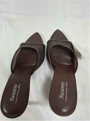 Womans NWT Susanny Slip On Stiletto Mules Eu 40 Us 9 Coffee Color thumbnail 5
