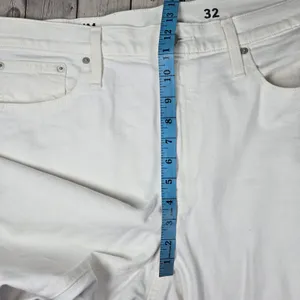 J. Crew Slim Boyfriend Jeans White Denim Size 32 Reimagined‎ Cotton Blend thumbnail 10