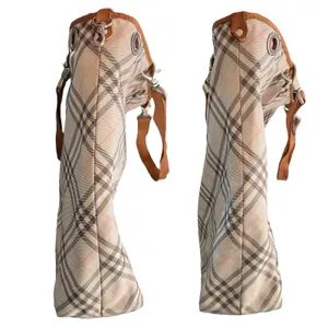 Burberry Blue Label Check Leather Trim Bucket Tote thumbnail 5