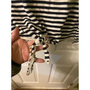 J. Crew Striped Flare Sleeve tie front sweater size small thumbnail 4