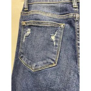 Judy Blue Boyfriend Jeans Women Sz 3/26 Distressed Stretch Denim‎ Blue thumbnail 6