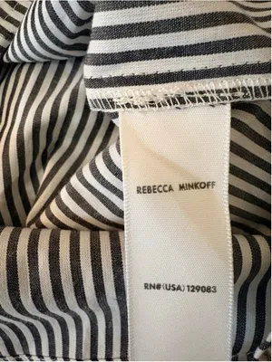 Rebecca Minkoff Women's Linda Stripe Ruffle Top Size M (19-20” PTP) NWT thumbnail 8