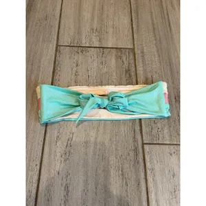 PQ Swim Color Block Bikini Top Divine Shimmer Bandeau Beach Multi Size Small thumbnail 5