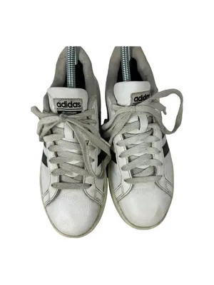 Adidas Cloudfoam Advantage Sneakers Womens Size 6.5 White Black Lace Up thumbnail 6