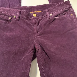 Tory Burch Purple Corduroy Pants with‎ Gold Embellishment Skinny Size 29 thumbnail 6