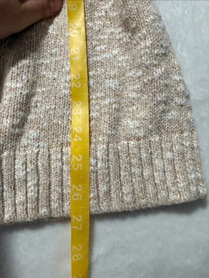 L.L. Bean women's medium Cream Beige Marled Turtleneck Sweater knit cotton thumbnail 5