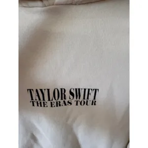 Taylor Swift The Eras Tour Official Beige Graphic Hoodie Sweatshirt XS thumbnail 2
