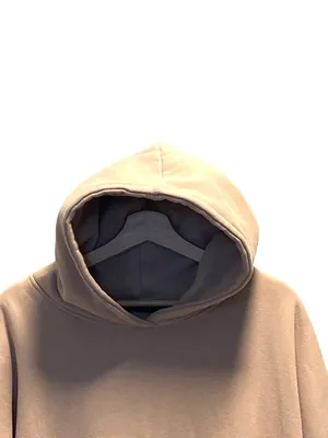 Boutique Thick Oversized Neutral Pullover Hoodie Beige Size XL Athleisure Minimalist Cute thumbnail 6