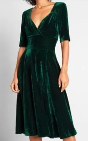 Modcloth Velvet Midi Dress XXS thumbnail 1