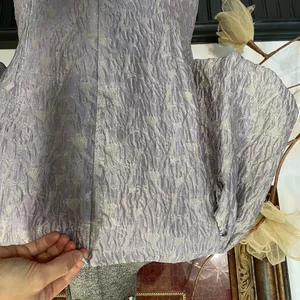 NWT Greylin Cali Jacquard Silk Blend Puff Sleeve Mini Dress Lavender L🧡🎀 thumbnail 10