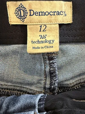 Democracy Ab Technology Jeans Women’s Size 12 Bootcut Flare Medium Wash Stretch thumbnail 6