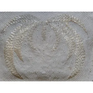 Vintage White Beaded Purse Handmade Korea Kiss Lock Handled Clutch Cocktail Luxe thumbnail 4