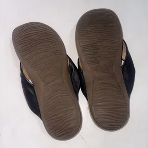 Vionic Britney Black‎ Leather Comfort Orthotic Flip Flop Sueded Sandals Size 9 thumbnail 9