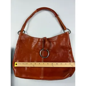 Micro Firenze Leather‎ Hobo Bag Designer Ring Accent Shoulder Bag thumbnail 2