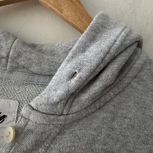 Aerie Gray Cozy Henley‎ Quarter Button Sweatshirt Hoodie thumbnail 4